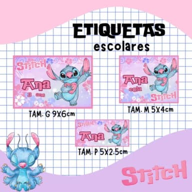 60 Etiquetas Stitch