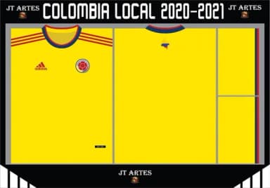 Vetor da Camisa Colombia Local 2020-2021