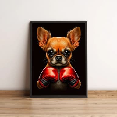 quadro chihuahua boxeador 74