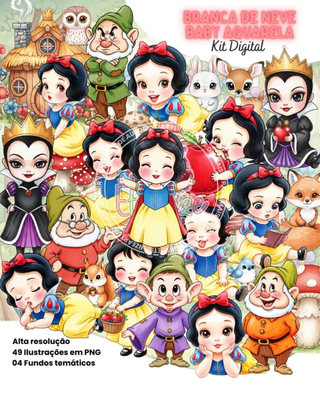 KIT DIGITAL  BRANCA DE NEVE 11