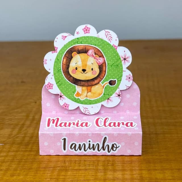 PEGUE E MONTE - Porta Bis Duplo Personalizados SAFARI MENINA - Decoração de Festa | Lembrancinhas | Aniversário | Personalizados