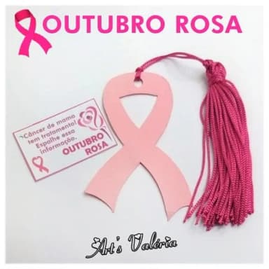 Marca Página com Franja Outubro Rosa
