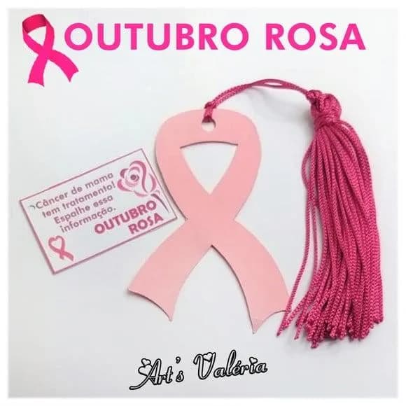 Marca Página com Franja Outubro Rosa