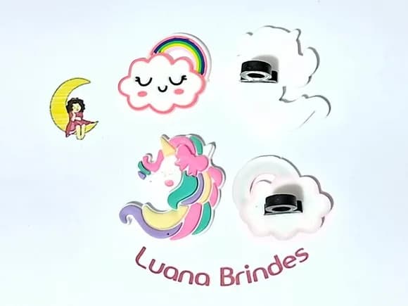 Ponteira P/lápis Arco Iris e Unicórnio Pacote Com6 Unidades