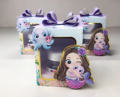 Caixa com Pote para Nutella Sereia
