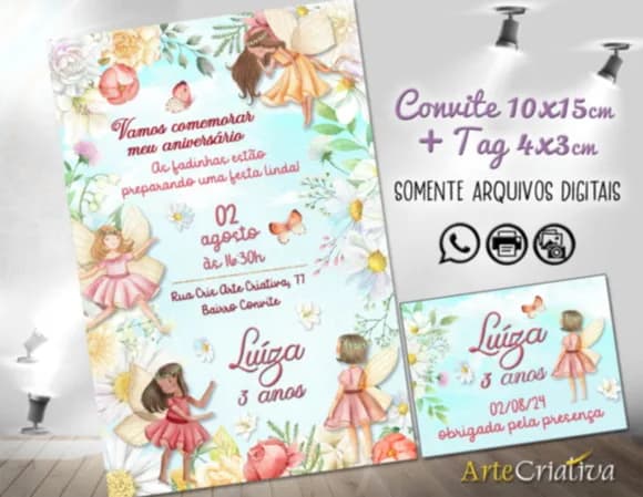 Convite Digital C/tag Jardim das Fadas 6