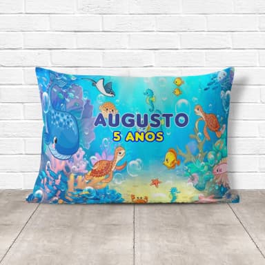 Almofada Personalizada lembrancinhas Fundo do Mar