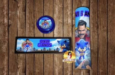 Kit Jogos Personalizado Sonic Filme 2020