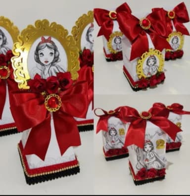 Kit 15 Lembrancinhas Branca de Neve