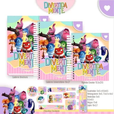 Caderno + Etiquetas + Tag Personalizada + Lápis