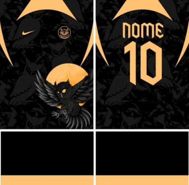 Arte Vetor Camisa Interclasse Coruja Noturna Mod-146
