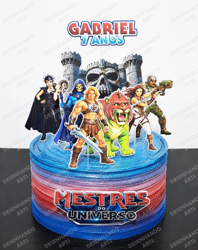 ARQUIVO DE CORTE TOPO DE BOLO HE-MAN E OS MESTRES DO UNIVERSO