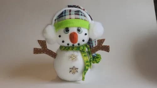 Boneco de Neve em Feltro* Chat Chamar Antes da Compra