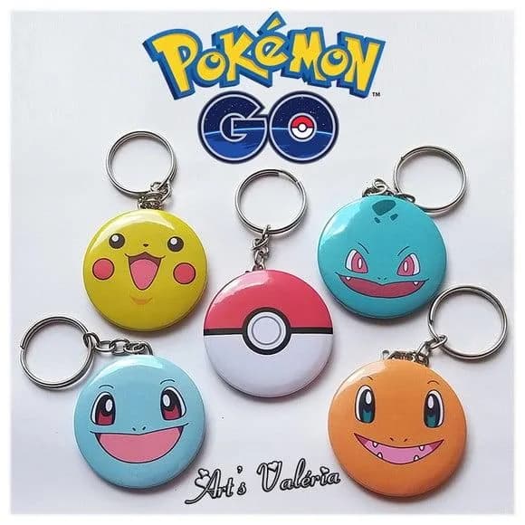 Chaveiro Bóton Pokémon Go - Valor Unitário