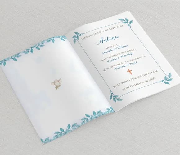 Livrinho De Orações Para Batizado - Divino Azul