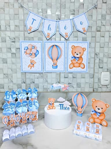 Kit Festa Completo Personalizado (Só um bolinho) - Chá de Bebê (Fazemos outros temas)