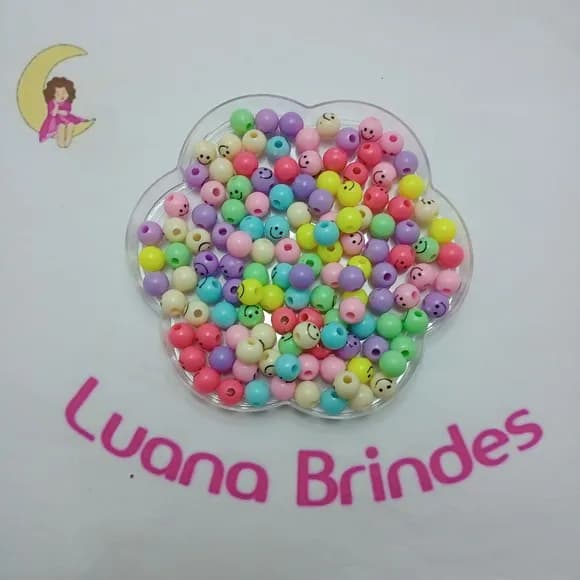 Bolinha Carinha Feliz Colorida Pct 100 Unidades