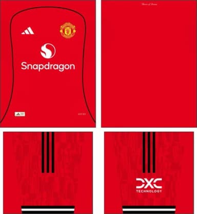 Arte Vetor Camisa Manchester United Local 2025-2026