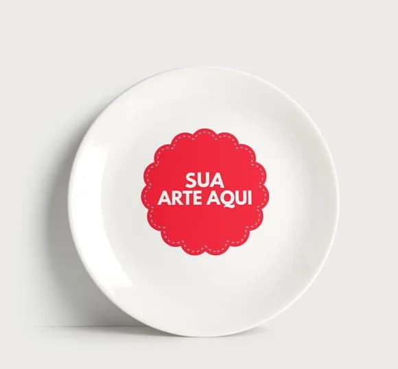 Prato de Porcelana Personalizado: Sua Foto ou Arte