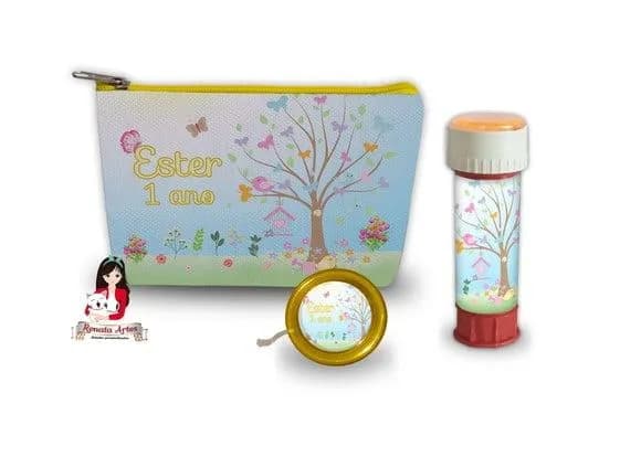 Necessaire com Ioiô e Bolhas de Sabão Jardim