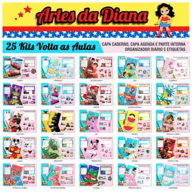 25 Kits Digital Volta as Aulas - Etiquetas e Capas