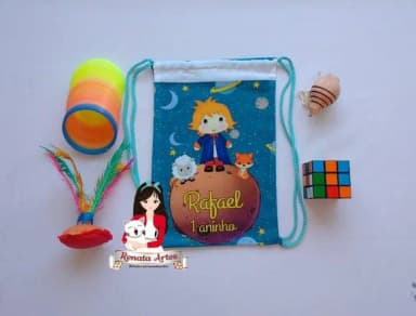 Mochila Brinquedos Retrô Tema Pequeno Príncipe
