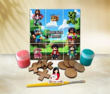 Jogo da Velha com Tinta Personalizado Minecraft Filme