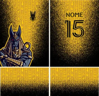 Arte Vetor Camisa Anubis Dourado Interclasse Mod-200
