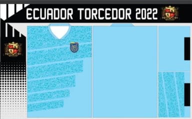 Vetor da Camisa Equador Torcedor 2022