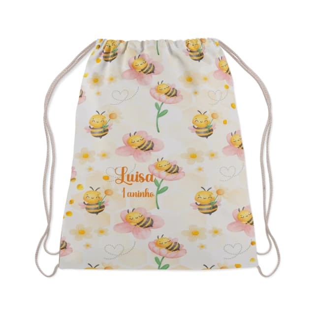 Mochilinha Personalizada da Abelhinha