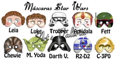 Máscara Dos Star Wars - Cada