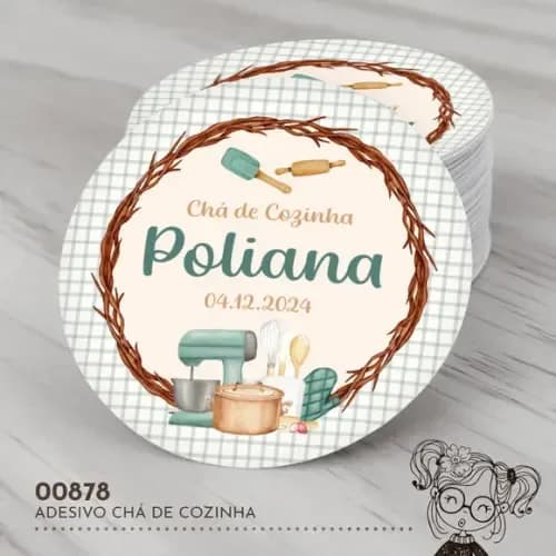 Adesivo Redondo Chá de Cozinha - 00878
