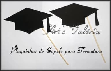 Plaquinhas de Capelo para Formatura