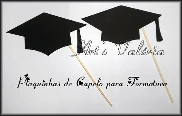 Plaquinhas de Capelo para Formatura