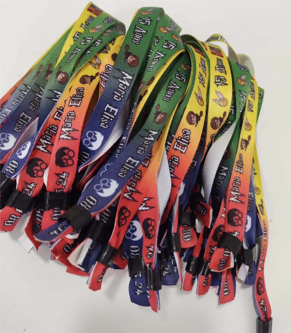 Pulseiras Personalizadas de Tecido Festas e Eventos !