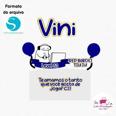 Arquivo Digital - Topo de Bolo Flork Gamer