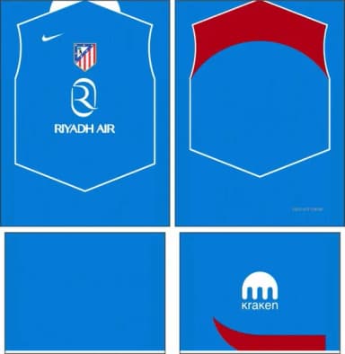 Arte Vetor Camisa Atletico Madrid Terceira 2025-2026