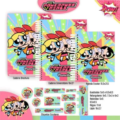 Caderno + Etiquetas + Tag Personalizada + Lápis
