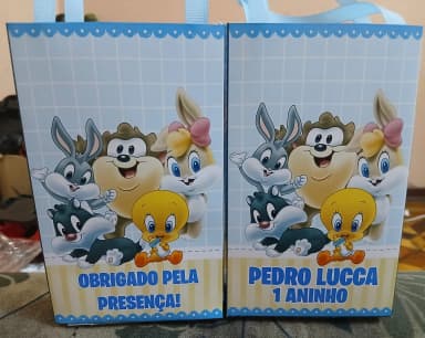 Sacolinhas personalizadas para Lembrancinhas Looney Tunes