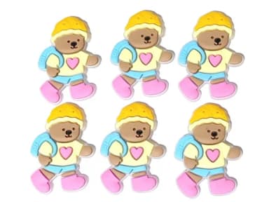 Aplique Urso Bobbie Goods Emborrachado Pacote com 6 Unidades
