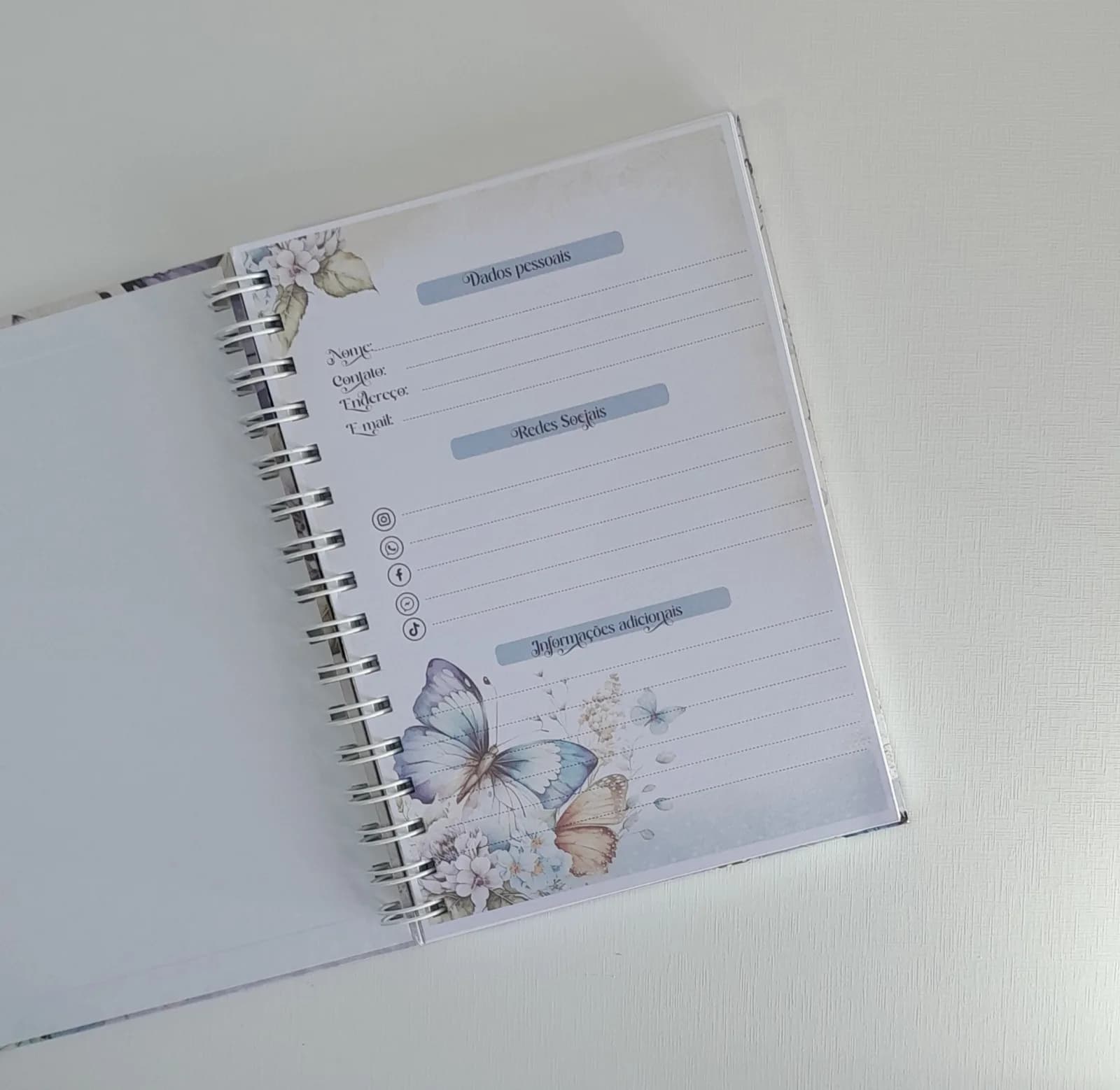 Caderno A5 Borboleta Vintage c/ 100 folhas