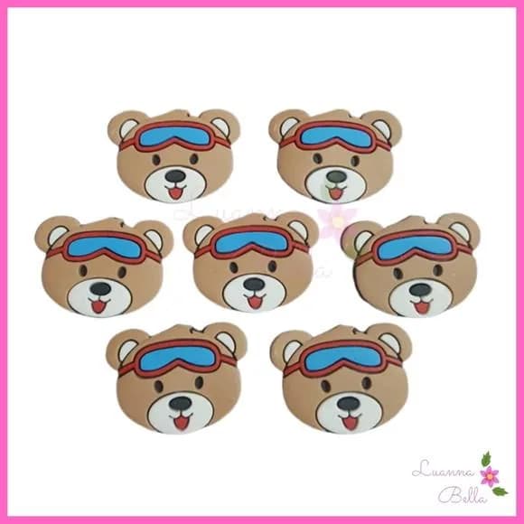 Apliques Ursinho Baloeiro Emborrachado Pacotes com 7 Unidade
