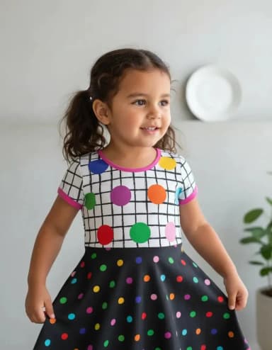 Vestido Infantil Bolas