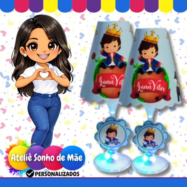 Abajour Personalizado com Luz de Led