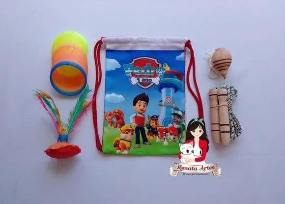 Mochila Boa Infância Personalizada Tema Patrulha Canina