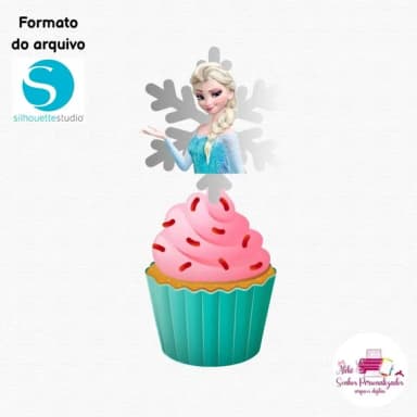 Arquivo Digital - Topper para Cupcake Frozen