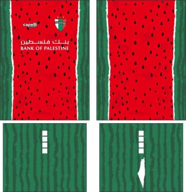 Arte Vetor Camisa Cd Palestino Tercera 2025