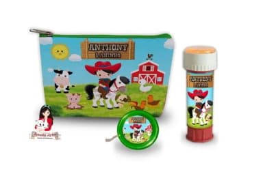 Necessaire com Ioiô e Bolhas de Sabão Fazendinha