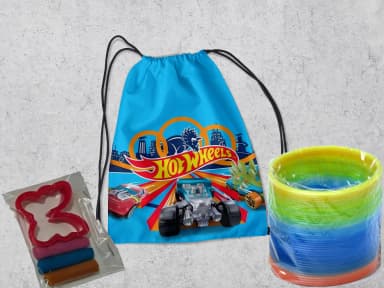 Kit Mochilinha + Mini Massinha de modelar e Mola Maluca  Casa Magica Hot Wells