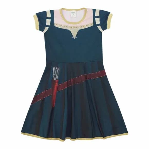 Vestido Infantil Fantasia Princesa Arqueira Medieval Verde com Carcás e Flechas